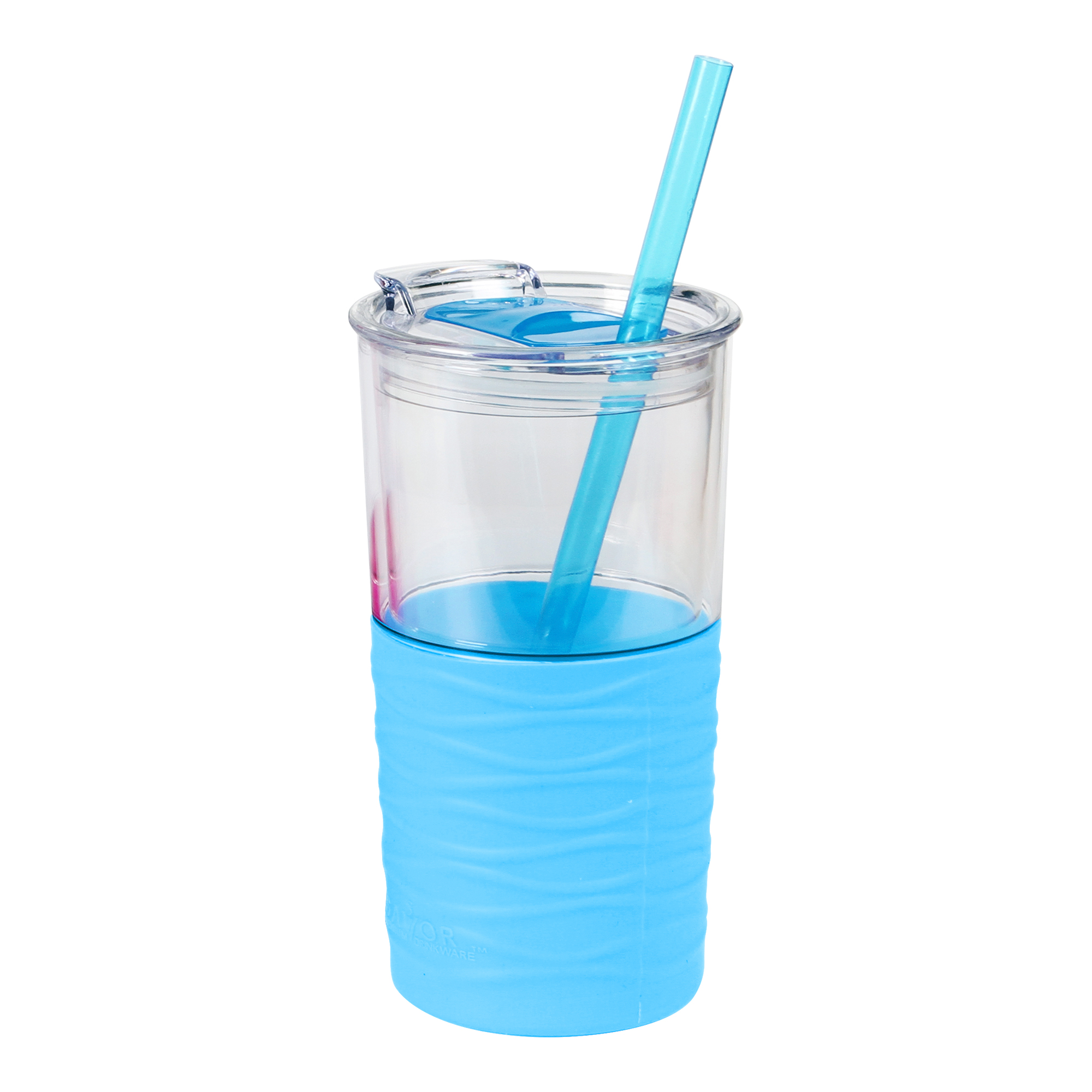 VASO DOBLE PARED CON GRIP Y POPOTE E522